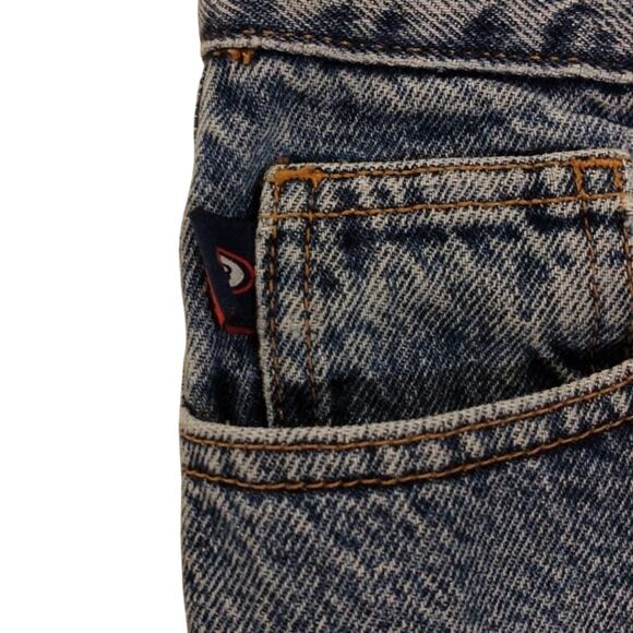 90s BONGO Jeans Capris Sz 9 Blue Cuffed 100% COTTON Preppy Coastal Vintage - Picture 4 of 14